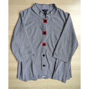 Ali Miles Art To Wear Artsy Lagenlook Art Teacher Checkered Tunic 3X